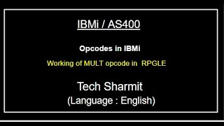 IBMi AS400 Working of MULT opcode in rpgle  as400 for beginners  Opcodes in rpgle  as400 opcode [upl. by Branca498]