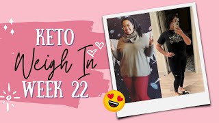 Keto Weight Loss Journey  Week 22 Weigh In Update  Down from 250 lbs [upl. by Ayotak958]