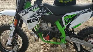 Keegan Silvers riding JKS MX 50 Pro [upl. by Hewe428]