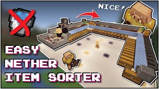 Minecraft Complete Item Sorter  Easy No Water [upl. by Ammadas289]