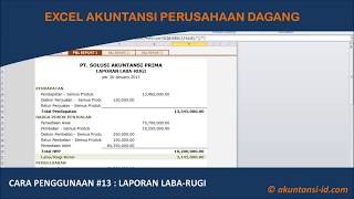 Excel Akuntansi Perusahaan Dagang 13  Pembuatan Laporan LabaRugi [upl. by Michaud847]