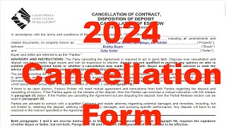 2024 Cancellation of Contract  CAR Form CC  Cancel Real Estate Transaction Realtor Tutorial [upl. by Monro]