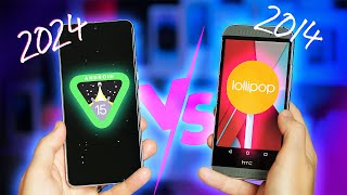 Android 15 vs Android 5 Lollipop 10 Years Later [upl. by Ahseei]