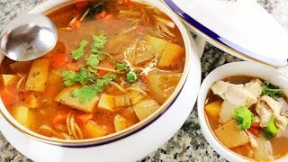 Sopa De Pollo Con Vegetales  Receta Casera A Mi Estilo [upl. by Notrem]