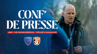 Conférence de presse J26  US Concarneau – Stade Lavallois [upl. by Nilkoorb]