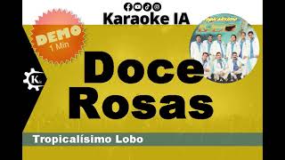 Tropicalísimo Lobo  Doce Rosas  Karaoke [upl. by Couhp]