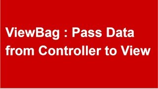 How to pass data from controller to view with ViewBag [upl. by Kciredor]