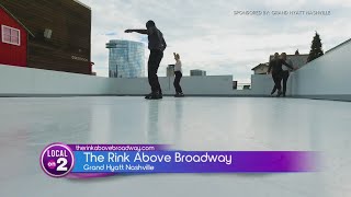 Rooftop ice skating experience at The Rink Above Broadway [upl. by Aurthur]