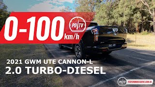 2021 GWM Ute Cannon 0100kmh amp engine sound [upl. by Salaidh285]