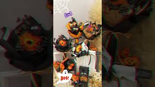 Halloween Bouquets 🎃🦇👻 flowerbouquet flowerdesign [upl. by Yznyl]