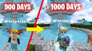 I Finally Survived 1000 DAYS In Skyblock  Blockman Go  FurtherXT [upl. by Gerhard229]