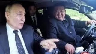 Putin and Kim seen laughing in Russianmade limousine after inking mutual defence pact [upl. by Weibel]