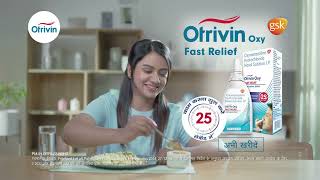 Otrivin Oxy Fast Relief  Food Hindi 20 sec [upl. by Viccora]