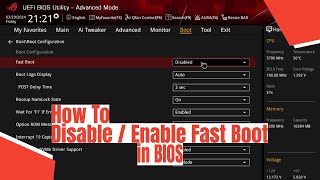 How To Disable  Enable Fast Boot in BIOS [upl. by Arlo576]