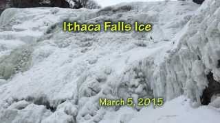 Ithaca Falls Ice Finger Lakes Park Minute [upl. by Doelling755]