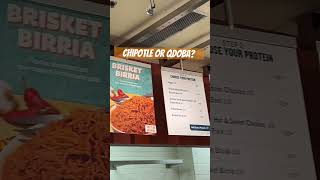 Qdoba vs Chipotle which is better Drop in the comments shorts viral fyp [upl. by Leiruh286]