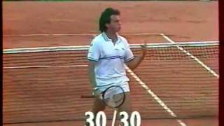 Henri Leconte vs Boris Becker 1988 terre battue [upl. by Ahsilahk]