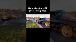 Takuache Crashes into Truck Tryna Show off at the Truck Meet takuache carcrashes silverado truck [upl. by Nellahs996]