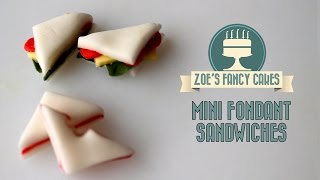 How to make mini fondant sandwiches How To Cake Tutorial [upl. by Bully]