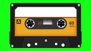 Audio Cassette Retro Looped Animation  Free Footage  Free use [upl. by Wira]