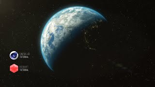 How to create Earth setup with Cinema 4D and Redshift  ENG [upl. by Salkcin]