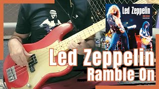 Led Zeppelin  Ramble On BASS COVER  SX Precision SPB57 flatwound  M Vave Tank B [upl. by Nnelg]