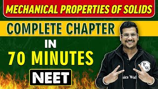 MECHANICAL PROPERTIES OF SOLIDS in 70 minutes  Complete Chapter for NEET [upl. by Lyssa]