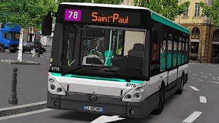 OMSI 2 ParisGO  Ligne 78 Clémenceau→ SaintPaul  Irisbus Citelis 12 [upl. by Anaig]