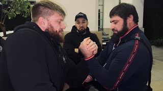 East vs West 15 Vitaliy Laletin Vs Artem Morozov eastvswest armwrestling devonlarratt youtube [upl. by Oreves992]