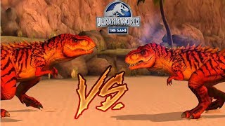 TRex VS TRex  Jurassic World The Game [upl. by Netsyrc222]