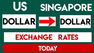 Us Dollar To Singapore Dollar Current Money Exchange Rates Today 14 October 2024 [upl. by Lesiram647]