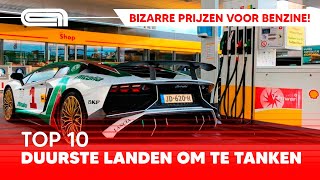 Top 10 Duurste landen om te tanken [upl. by Alexandra526]