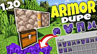 Minecraft 120  New Armor Duplication Glitch  Tutorial For Bedrock MCPEXboxPS4Windows10 [upl. by Ardnazil]