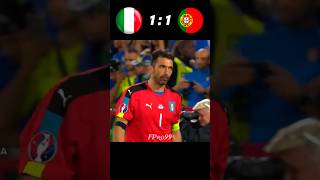 When cristiano defeat buffon  Italy vs Portugal final Imaginery shorts football youtube [upl. by Olav]