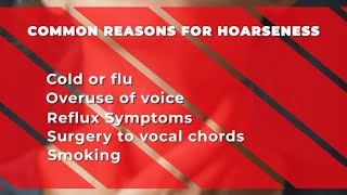 Hoarseness – What causes it and ways to help heal your voice [upl. by Syla]