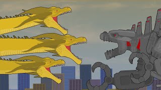 King Ghidorah vs MechaGodzilla  EPIC BATTLE  Monsterverse Animation [upl. by Briant]