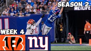 Bengals vs Giants  Week 4  NFL Season 2 [upl. by Patricio]