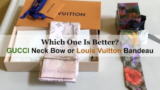 Louis Vuitton Bandeau and Gucci Neck Bow Comparison [upl. by Assirem]