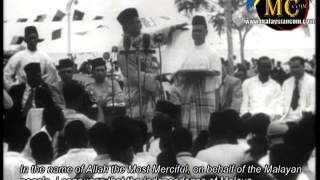 20 Februari 1956 Pengistiyaran tarikh Merdeka di Melaka [upl. by Latrice761]