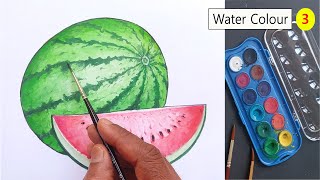 How to Draw Watermelon  Easy Water color painting for beginners [upl. by Kaasi52]