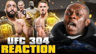 Israel Adesanya Reacts To Belal Muhammad Shocking The World At UFC 304 [upl. by Oderf]