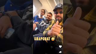 Garry sandhu pranjal dhaiya and harpinder gill fun in flight snapchat 😂 garrysandhu pranjaldahiya [upl. by Rubie]