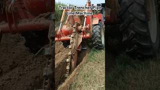 Tractor Trencher Pipe line viralvideo Machineshorts shorttractor shortsvideo [upl. by Lyontine]