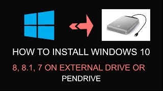 Install Windows 10  81  8  7 on USB Drive  Protable  External Hard Drive Easy Method [upl. by Niarda438]