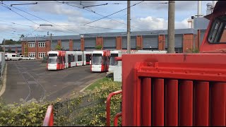 In Krefelder Schluff Museum Train passing the Tramway Remise with Trams at St Tönis  Krefeld 🇩🇪👍👍👍🚂 [upl. by Standish]