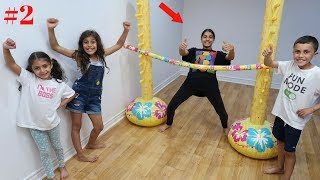 Heidi and Zidane Limbo Challenge 2  family fun vlog video [upl. by Marih]