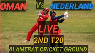 Live🔴 OMAN vs NEDERLAND TODAY LIVE MATCH OMAN VS NEDERLAND LIVE  2ND T20 LIVE SCORE 2024 [upl. by Sirraj120]