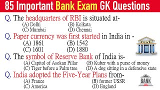 85 Bank General Knowledge Questions and Answers English  Banking amp bank exams [upl. by Kaufmann516]