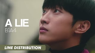 B1A4 비원에이포  A Lie 거짓말이야  Line Distribution [upl. by Kevon]