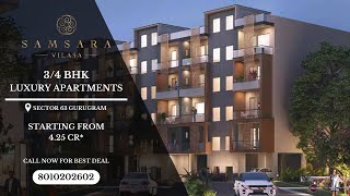 Adani Samsara Vilasa Sector 63 Gurgaon  Luxury Independent Floors  Call  8010202602 [upl. by Zerat]